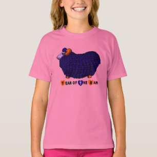 T-shirt Pièce en t chinoise de fille du zodiaque P d'année