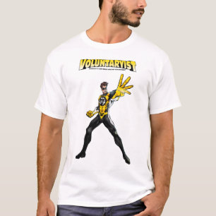T-shirt Pièce en t comique de Voluntaryist avec le logo
