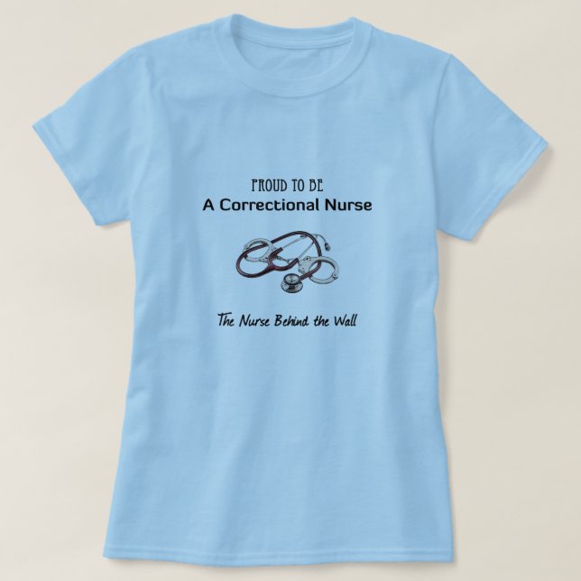 T-shirt Pièce en t correctionnelle d'infirmière (Design devant)