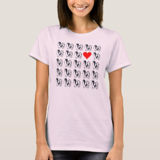 T-shirt Pièce en t d'amour de Chin de Japonais