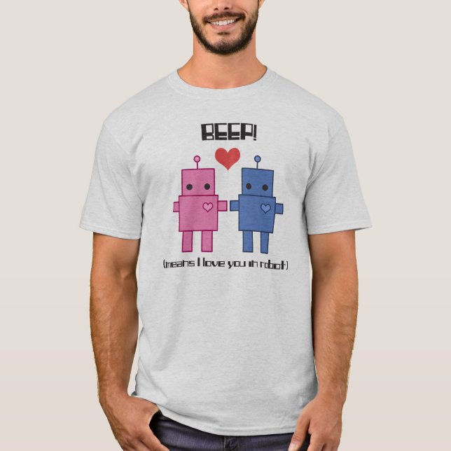 T-shirt Pièce en t d'amour de robot (Devant)