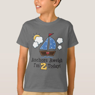 T-shirt Pièce en t d'anniversaire de voilier Aweigh