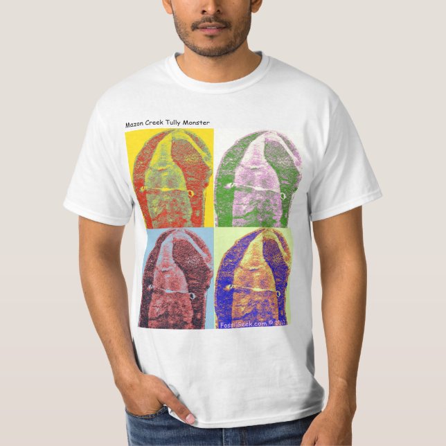 T-shirt Pièce en t d'art de bruit " fossile de monstre de (Devant)