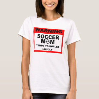 T-shirt Pièce en t d'avertissement de maman du football
