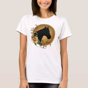T-shirt Pièce en t de Babydoll de silhouette de tête de