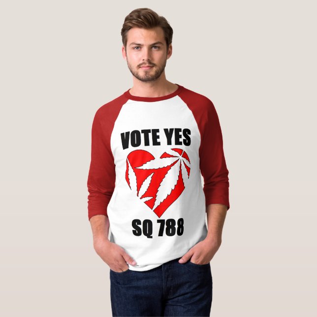 T-shirt Pièce en t de base-ball (Devant entier)