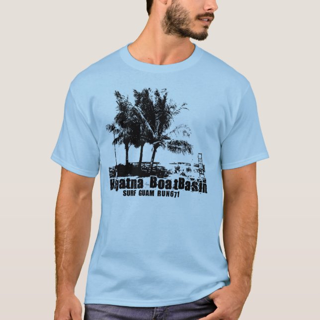 T-shirt Pièce en t de bassin de bateau de Hagatna (Devant)