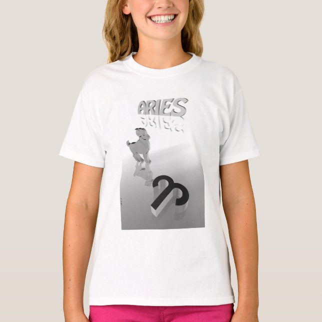 T-shirt pièce en t de Bélier (Devant)