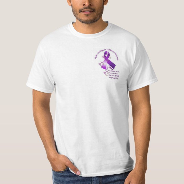 T-shirt Pièce en t de blanc de álpha-1-antitrypsine (Devant)