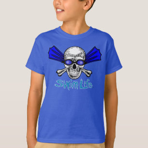 T-shirt Pièce en t de bleu de la vie de bain