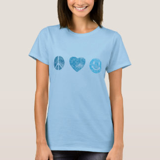 T-shirt Pièce en t de bonheur d'amour de paix