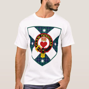 T-shirt Pièce en t de bouclier de Douglas de clan