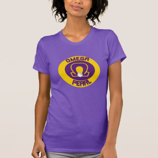 T-shirt Pièce en t de bouton de perle d'Omega