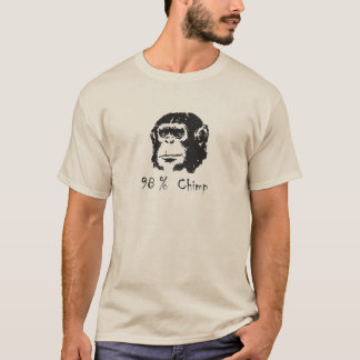 T-shirt Pièce en t de chimpanzé de 98 pour cent