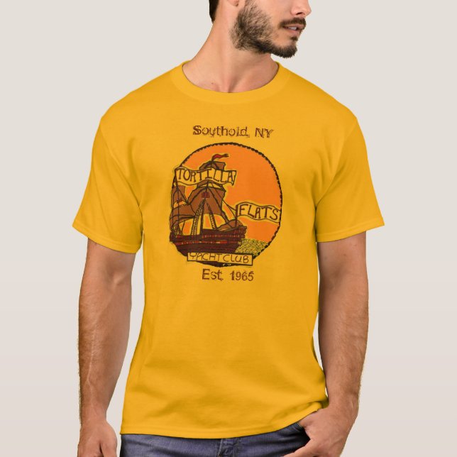 T-shirt Pièce en t de club de yacht d'appartements de (Devant)
