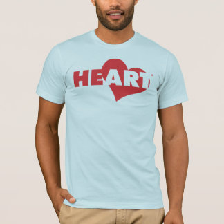 T-shirt pièce en t de coeur