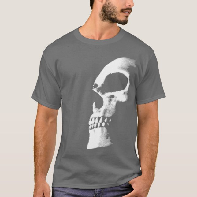 T-shirt pièce en t de crâne (Devant)