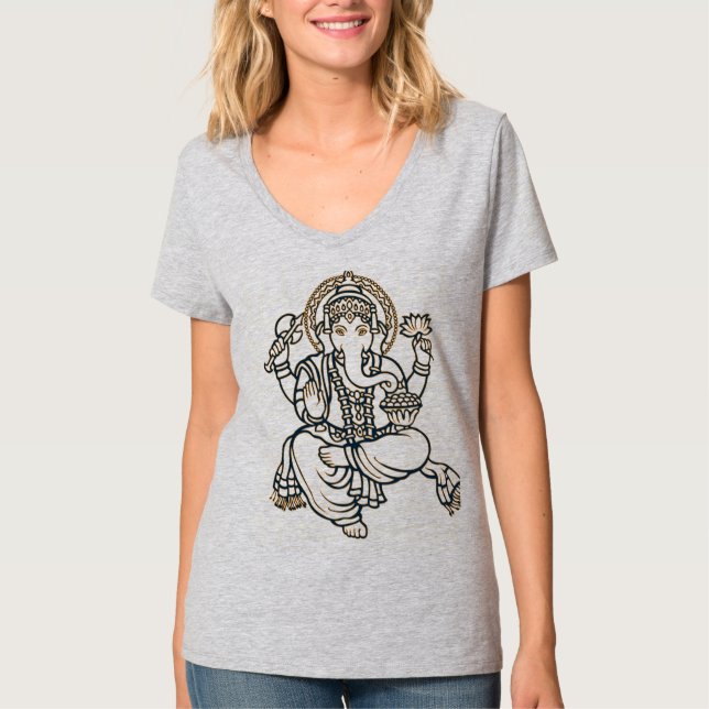 T-shirt Pièce en t de dames Ganesh (Devant)