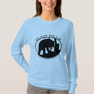 T-shirt Pièce en t de douille de dames d'ours d'équipe