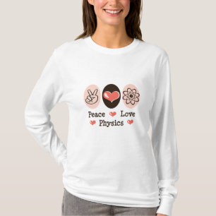 T-shirt Pièce en t de douille de physique d'amour de paix