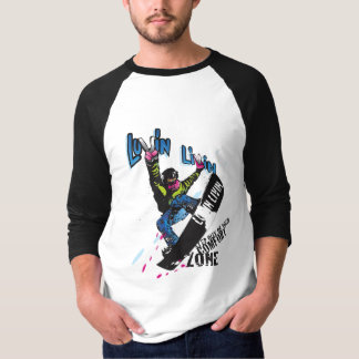 T-shirt Pièce en t de douille du graphique 3/4 de