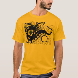 T-shirt Pièce en t de dragon de mer profonde (silhouette)