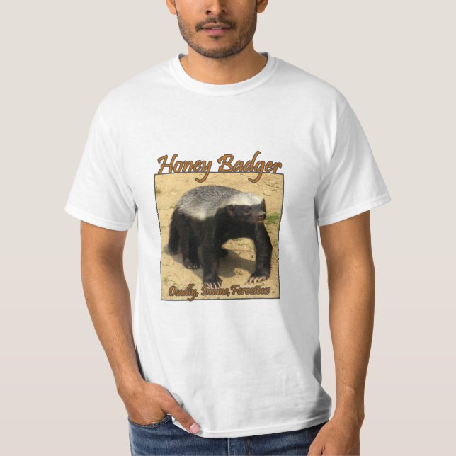 T-shirt Pièce en t de faits de blaireau de miel (Devant)