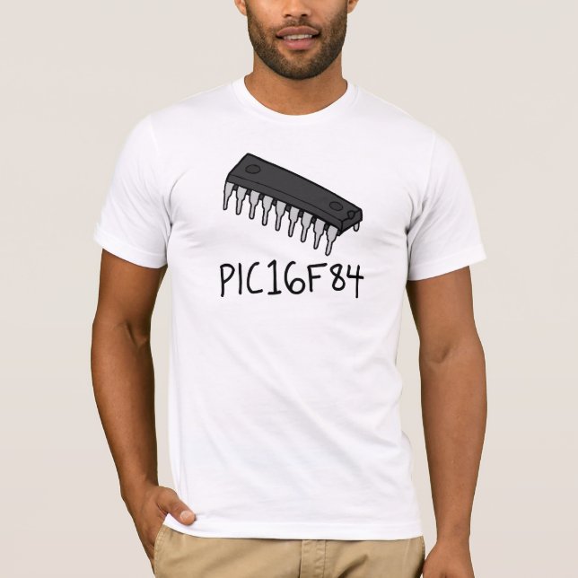T-shirt Pièce en t de fan de PIC 16F84 (Devant)