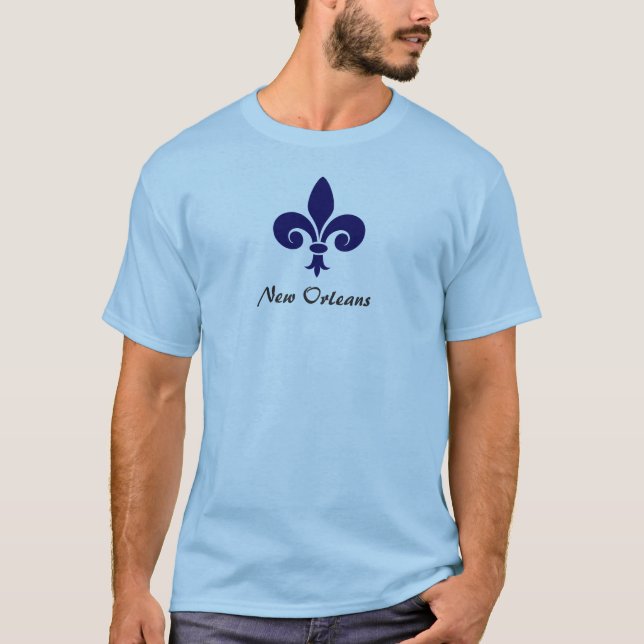 T-shirt Pièce en t de Fleur de Lis Custom (Devant)