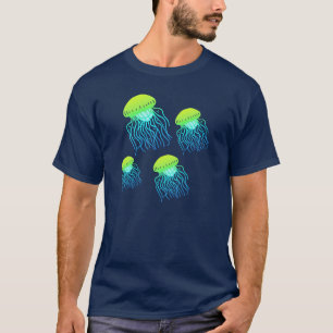 T-shirt Pièce en t de flottement de gelées de méduses