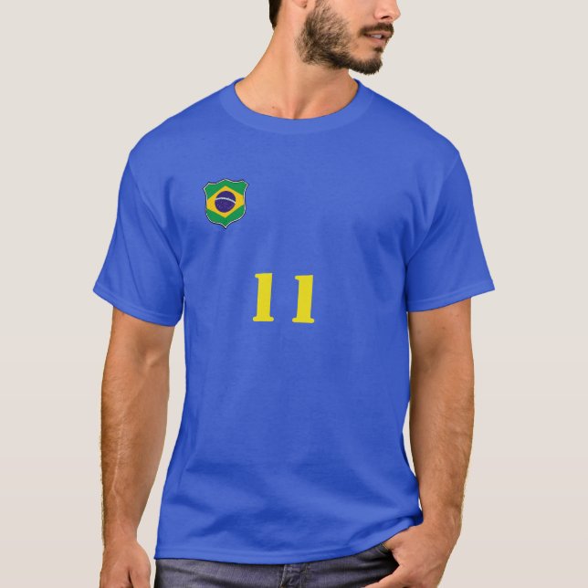T-shirt Pièce en t de football du Brésil/du Brésil (Devant)