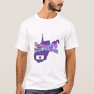 T-shirt Pièce en t de Geocaching la Virginie Occidentale