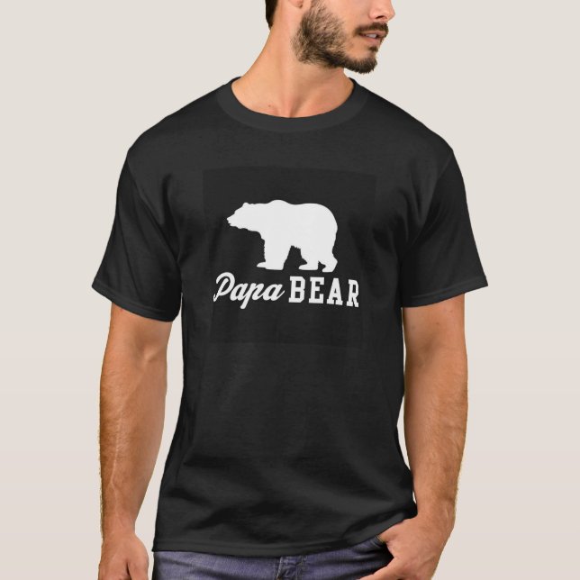 T-shirt Pièce en t de graphique d'ours de papa (Devant)
