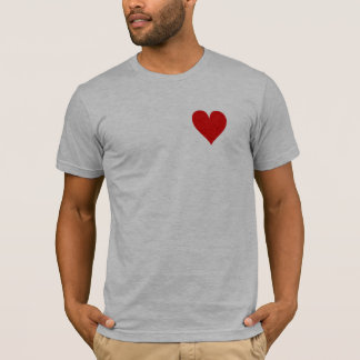 T-shirt Pièce en t de gymnase de coeur de poche - gris