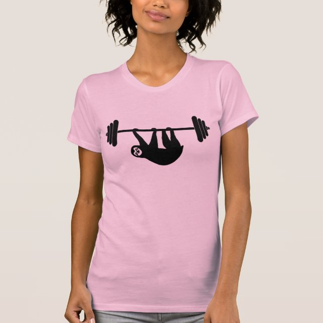 T-shirt Pièce en t de gymnase de paresse de dames (Devant)
