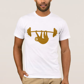 T-shirt Pièce en t de gymnase de paresse (or)