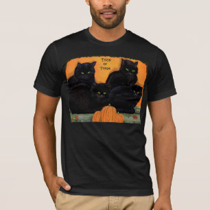 T-shirt Pièce en t de Halloween de chats noirs