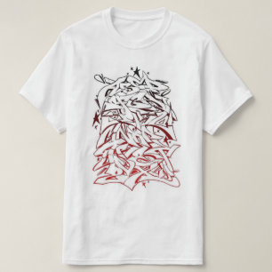 T-shirt Pièce en t de hip hop d'alphabet de graffiti