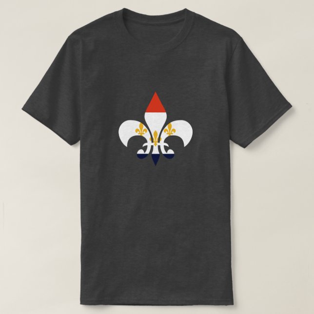 T-shirt Pièce en t de la Louisiane de drapeau de la (Design devant)