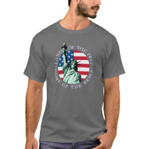 Pièce en t de liberté de statue de drapeau
