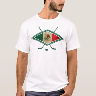 T-shirt Pièce en t de logo de hockey sur glace du Mexique