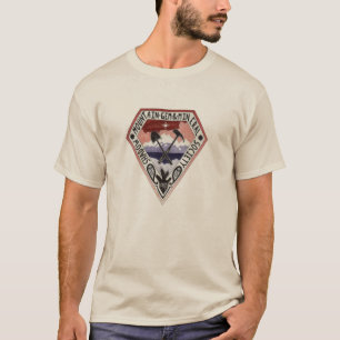 T-shirt Pièce en t de logo de montagne d'ombre