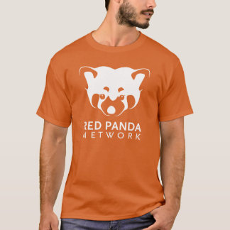 T-shirt Pièce en t de logo de panda rouge