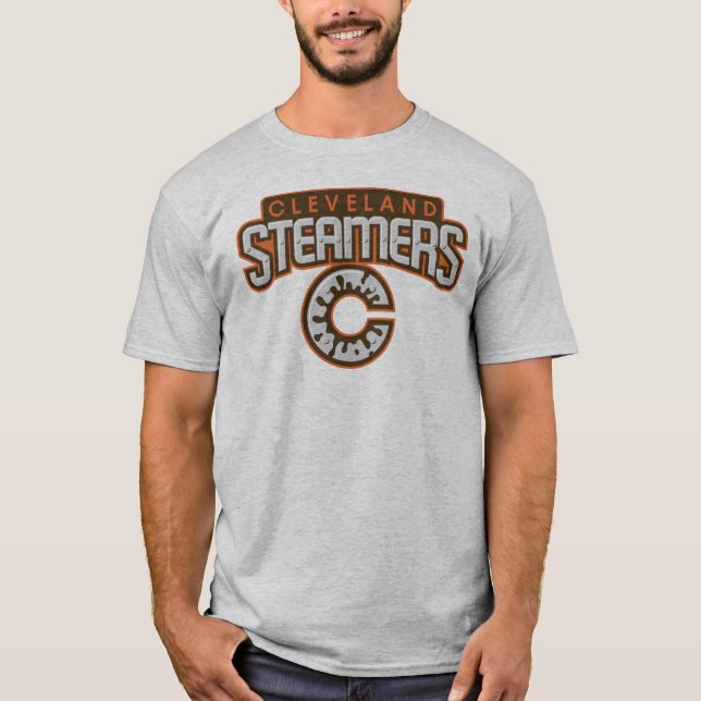 T-shirt Pièce en t de logo de vapeurs de Cleveland (Devant)