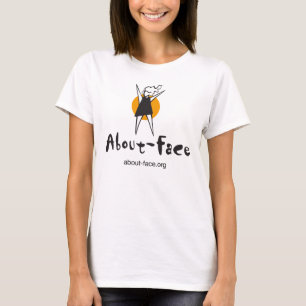 T-shirt Pièce en t de logo de volte-face