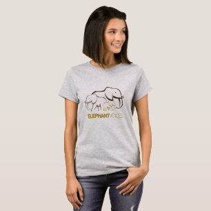 T-shirt Pièce en t de logo d'ElephantVoices (acier léger