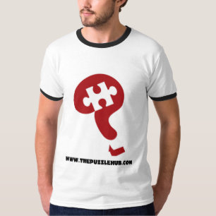 T-shirt Pièce en t de logo inclinée par hub de puzzle