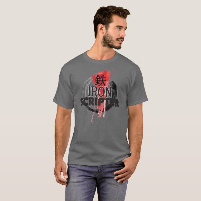 T-shirt Pièce en t de luxe de Scripter de fer (Devant entier)