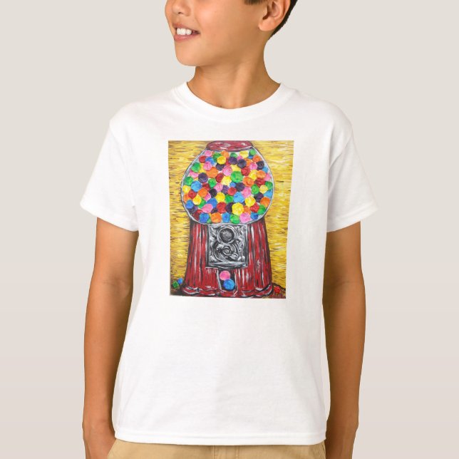 T-SHIRT PIÈCE EN T DE MACHINE DE BUBBLEGUM (Devant)