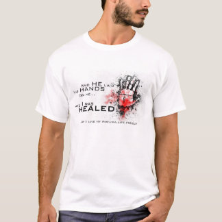 T-shirt Pièce en t de mains de la guérison des hommes